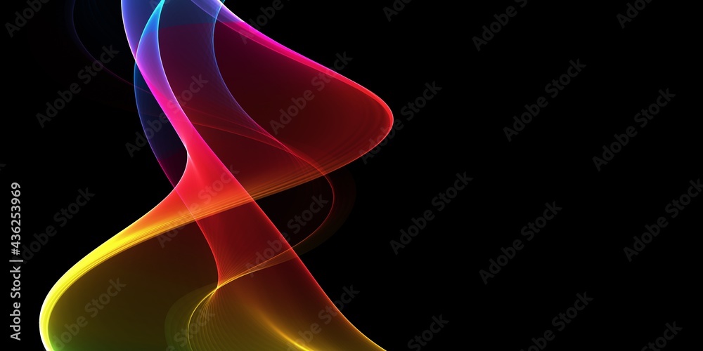 Naklejka premium Awesome colorful wave abstract background 