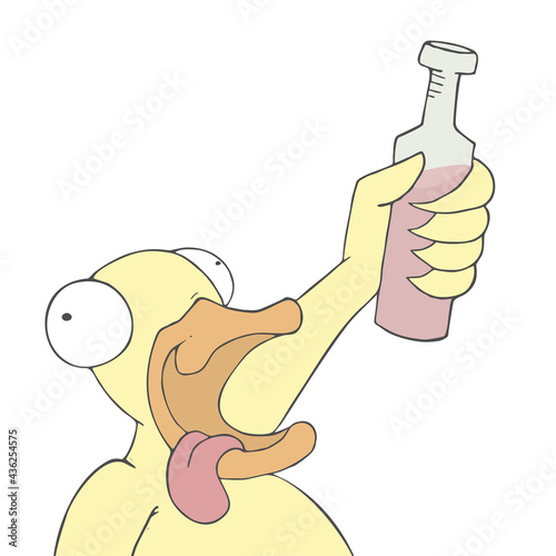 Crazy drunk duck