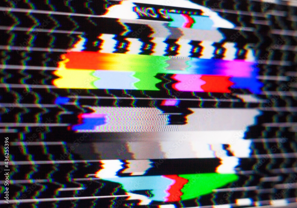 Test pattern on the glitch screen.