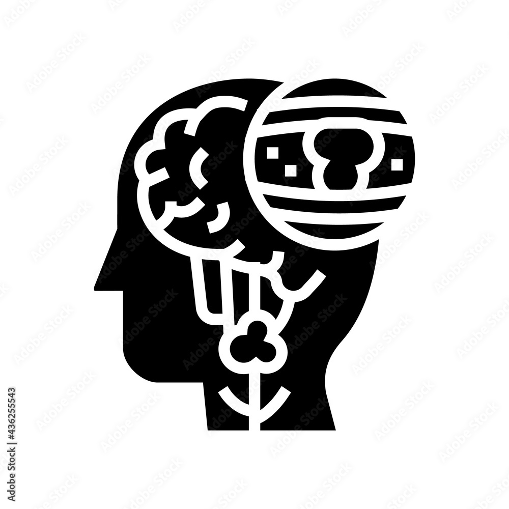 vessel congestion health problem glyph icon vector. vessel congestion ...