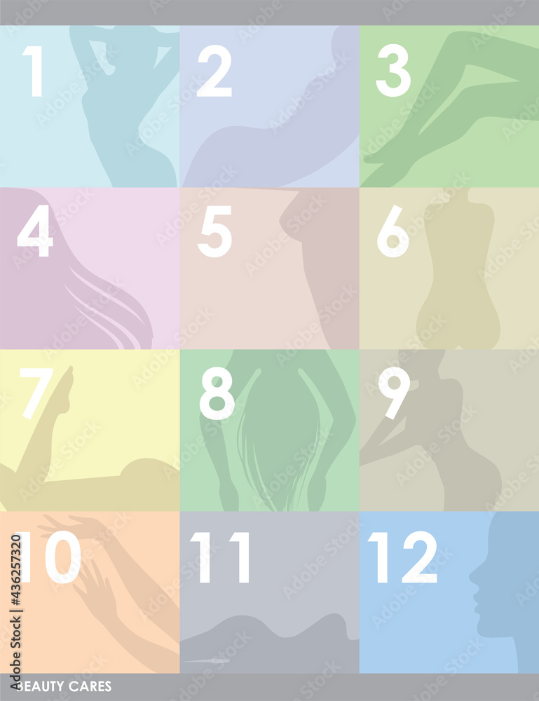 Woman Beauty Care for Calendar