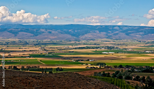 Yakima Valley scenic, a panoramic view on a clear summer day with some clouds in the sky, Washington state_07072009_3220.
