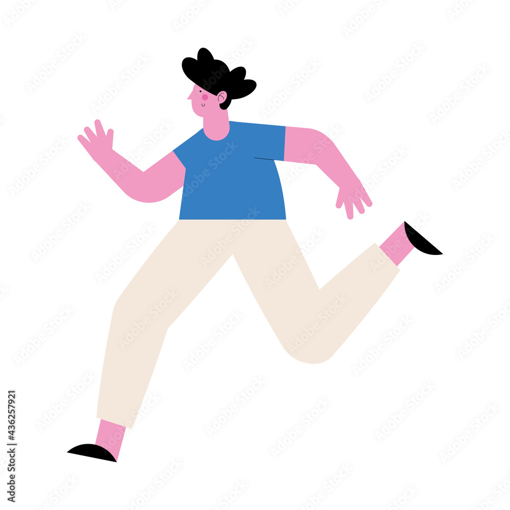 young man running young man running