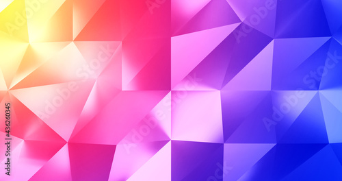 Colorful polygon background 3d rendering  3d illustration. Abstract triangle background. Colorful background. Abstract Colorful polygon wallpaper.