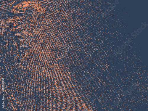 Abstract orange dark blue old rough retro design. Grunge texture background.