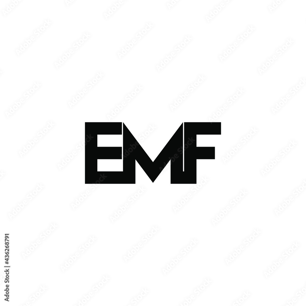 emf letter original monogram logo design emf letter original monogram logo design