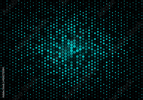 Abstract Technology background Halftone Cyan gradient background	
