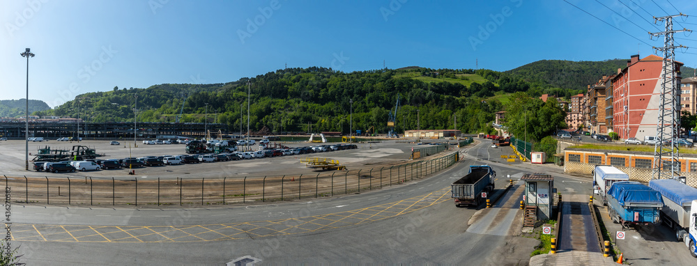Obraz premium Puerto de Pasajes in the municipality of Lezo, the small coastal town in the province of Gipuzkoa, Basque Country. Spain