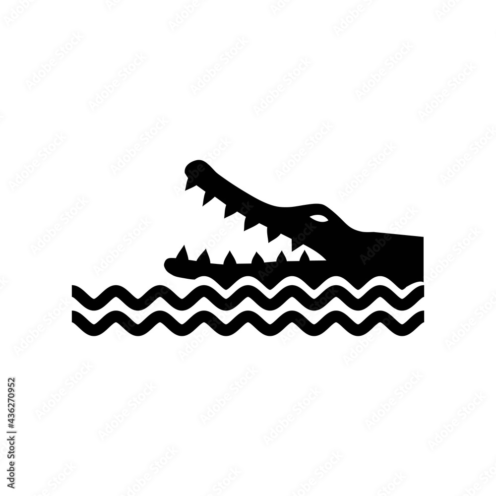 Danger crocodiles no swimming sign Free Vector Danger crocodiles no swimming sign Free Vector