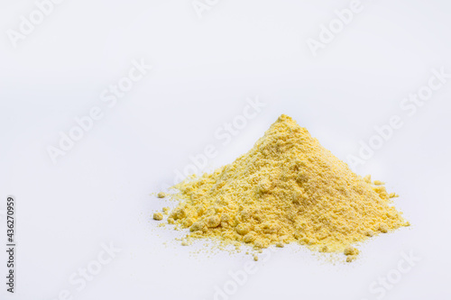 pure sulfur powder, used in medicine, or fertilizer or fungicide photo