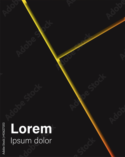 Abstract Technology Cover Page Card design Yellow-Red	
