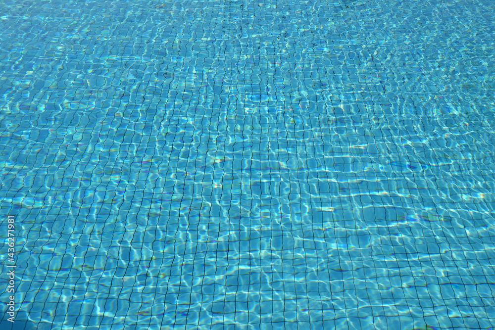 Water wave in swimming pool for Background.