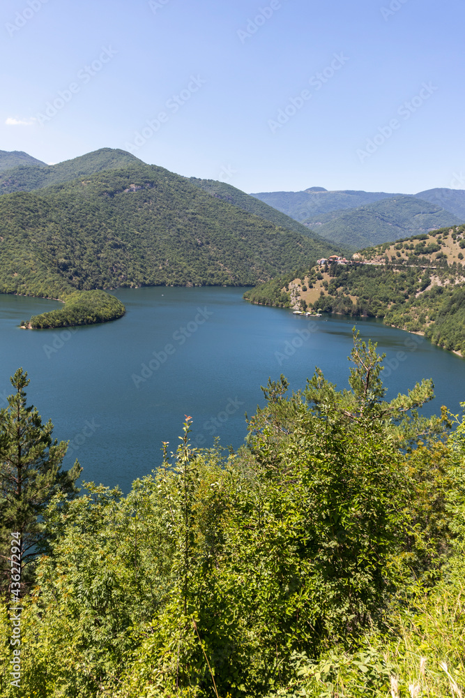 Amazing ladscape of Vacha Reservoir, Bulgaria