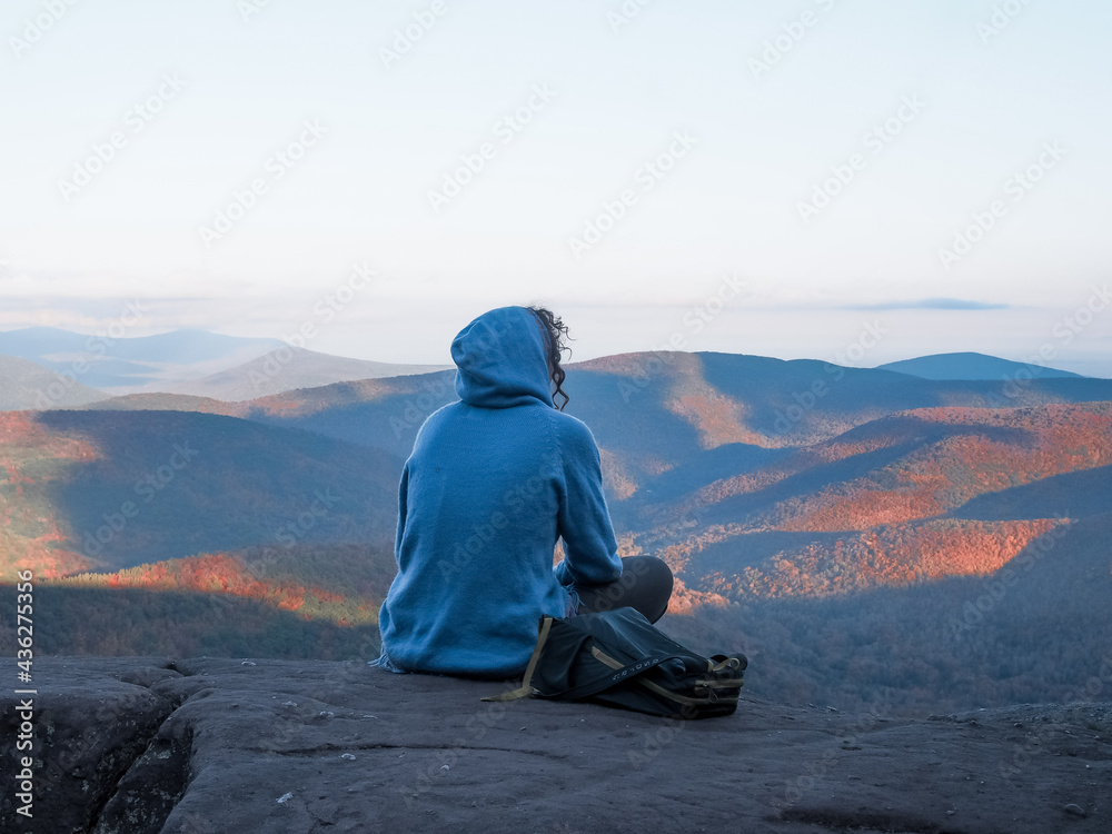 Fototapeta premium Sundown Sunset Golden Hour Mountain Top