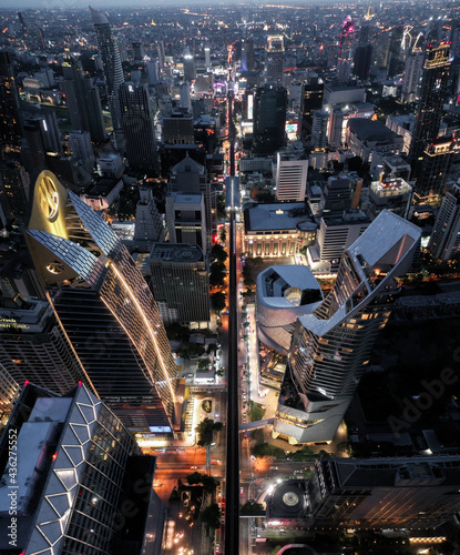 Photography Petchaburi and Central Embassy Aerial views in Ploenchit, Bangkok, Thailand