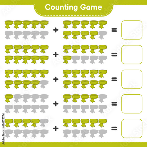 Counting game  count the number of Scarf and write the result. Educational children game  printable worksheet  vector illustration