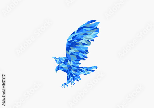 abstract blue bird