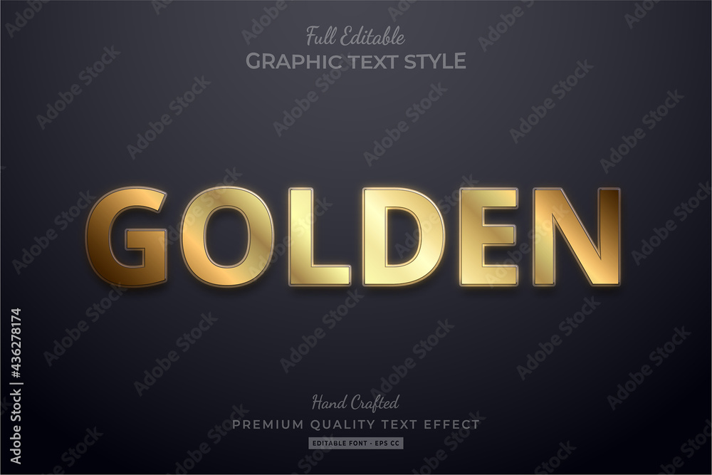 Obraz premium Golden Elegant Editable Text Effect Font Style
