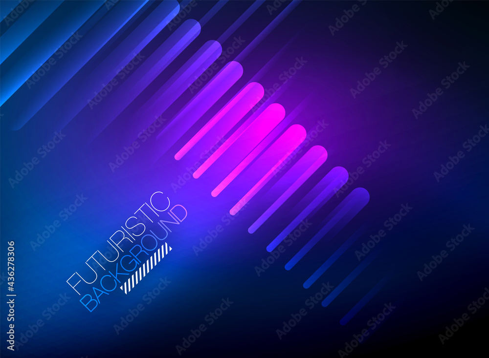 Bright neon color techno abstract background, shiny glowing neon lines in the dark background Bright neon color techno abstract background, shiny glowing neon lines in the dark background