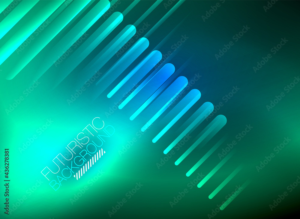 Bright neon color techno abstract background, shiny glowing neon lines in the dark background Bright neon color techno abstract background, shiny glowing neon lines in the dark background