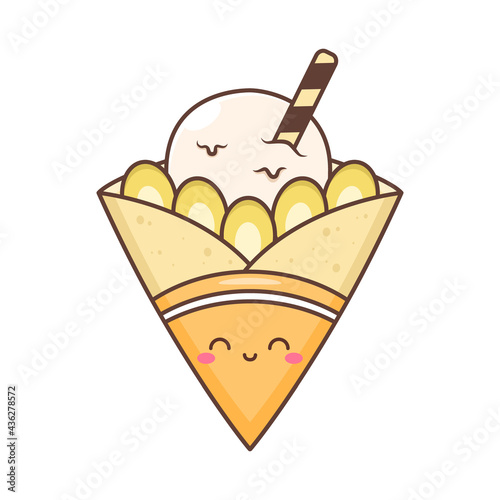 cute crepes with various topping