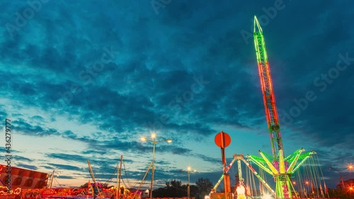 Village Amusement Park Time Lapse