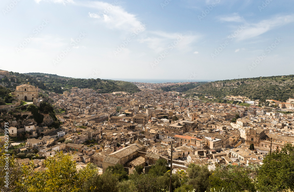 Marvelous Panoramic High Views of Scicli, Province of Ragusa, Sicily - Italy.