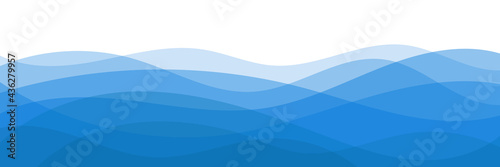 Abstract vector background, banner. Stylization of sea waves.	