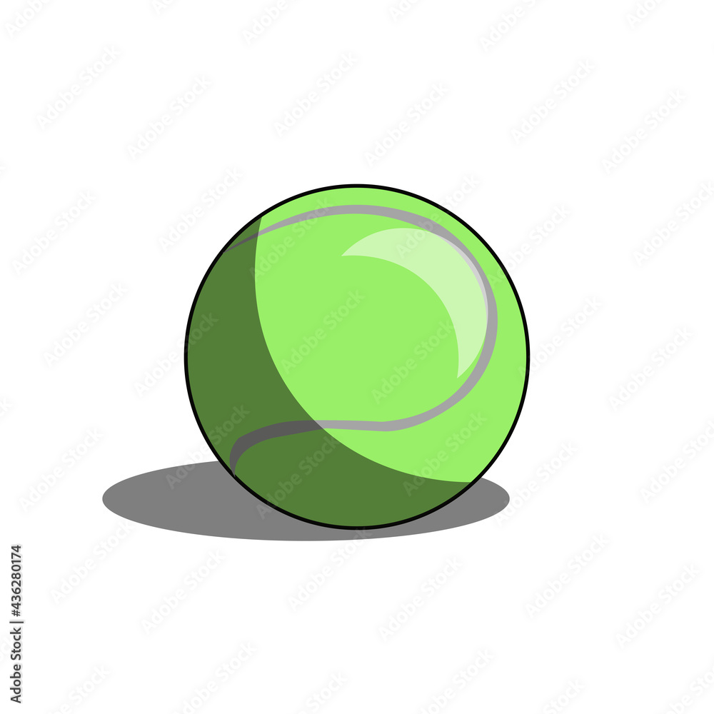 Graphic tennis ball vector icon for your design