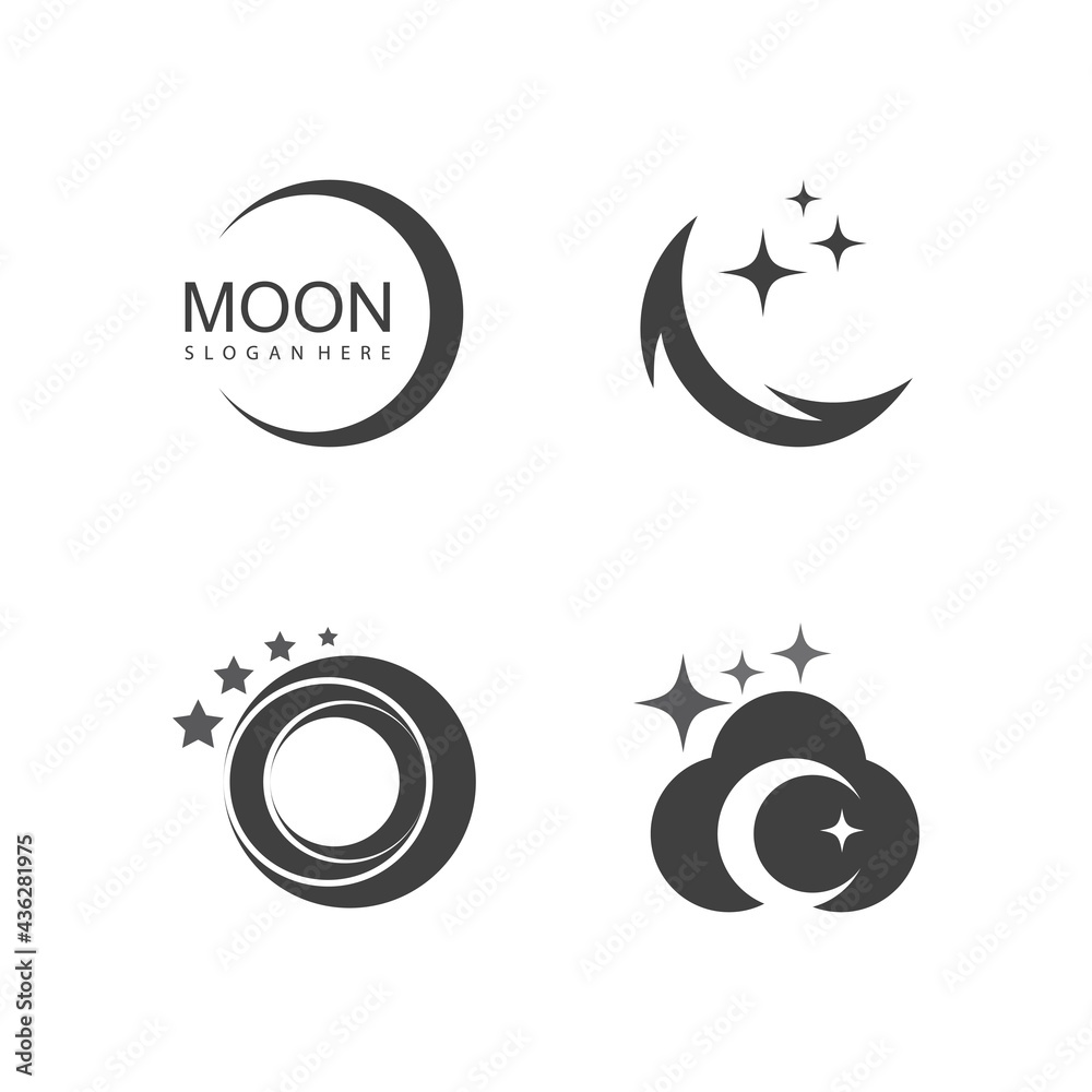 Moon illustration logo