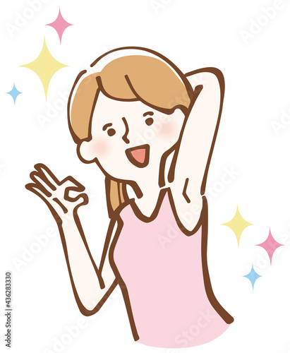 きれいなワキの女性