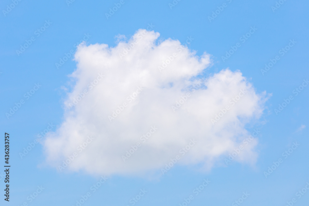 Single one white cloud on the clear blue sky. Single one white cloud on the clear blue sky.