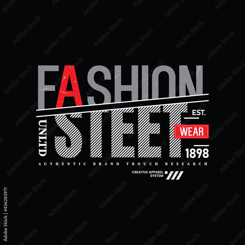 Obraz premium Fashion typography illustration, perfect for the design of t-shirts, shirts, hoodies, etc.