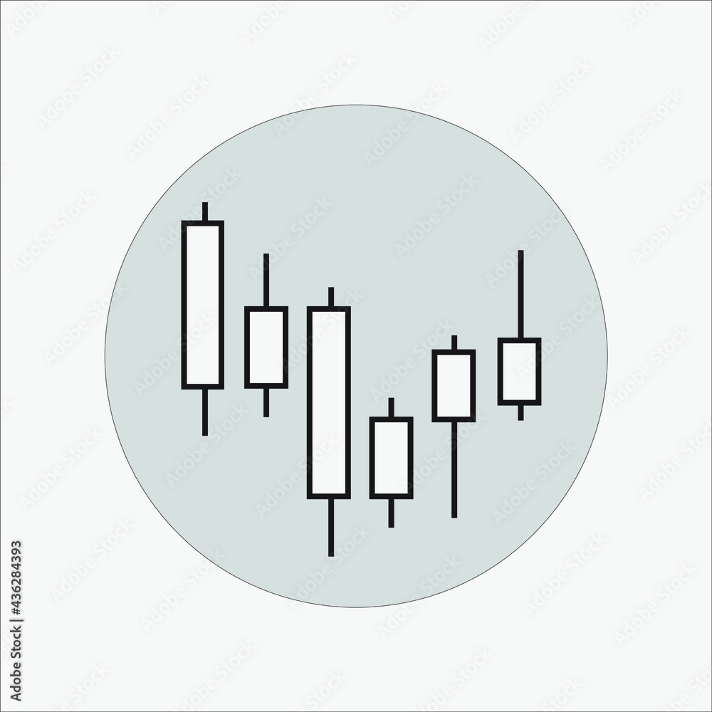 Candlestick chart icon. Forex stocks trading diagram signals useful to forecast when buy or sell. Exchange financial market graph. Vector illustration of technical analysis concept. Candlestick chart icon. Forex stocks trading diagram signals useful to forecast when buy or sell. Exchange financial market graph. Vector illustration of technical analysis concept.