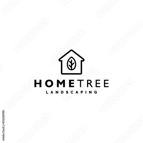 Home Tree Logo Design Concept