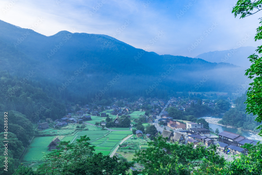 Fototapeta premium 夏の白川郷もいいもんだ。