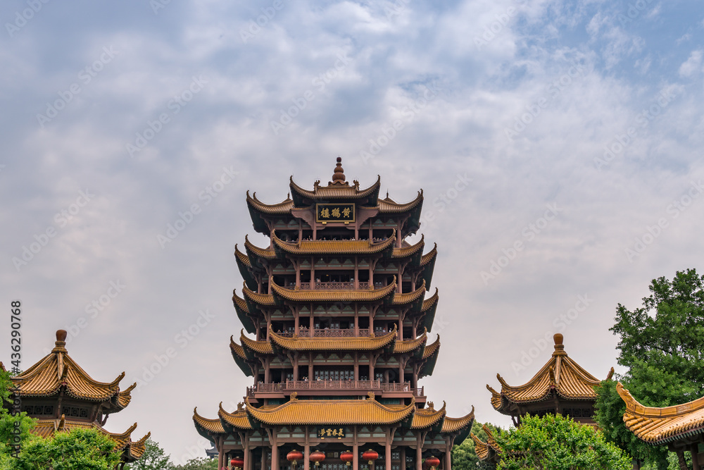 Ancient Yellow Crane Tower in Wuhan, Hubei, China. Ancient Yellow Crane Tower in Wuhan, Hubei, China.