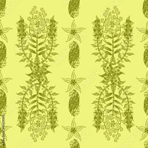 seamless pattern with doodles on colorful backrgound