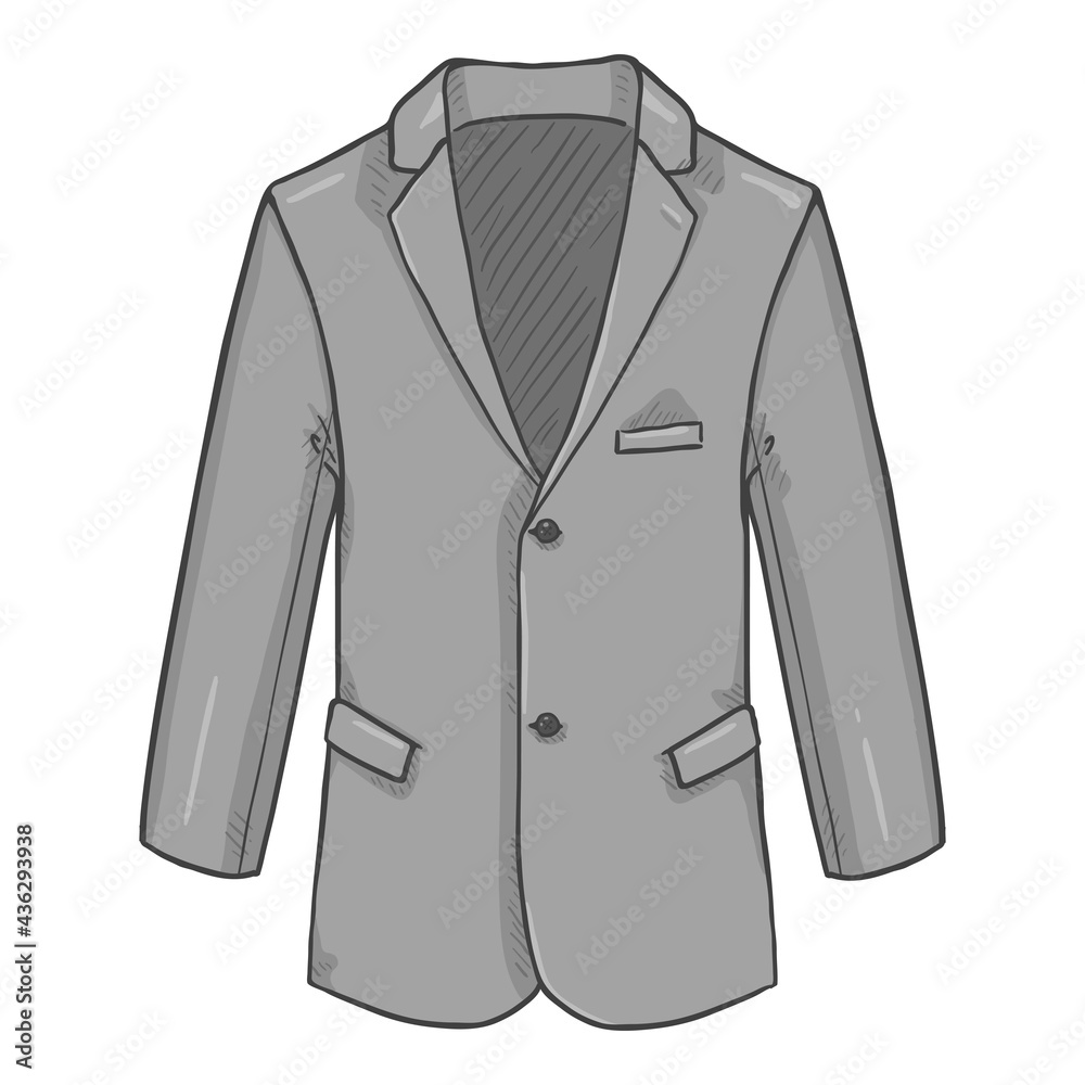 Blazer. Suit Jacket Vector Cartoon Illustration.