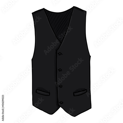 Waiscoat. Vector Cartoon Illustration of Vest