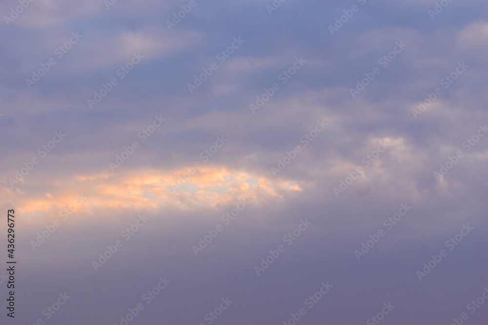 Beautiful view of blue cloudy sky background