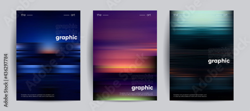 Abstract covers with Motion gradient. Blurred colors vector background.