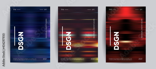 Abstract covers with Motion gradient. Blurred colors vector background.