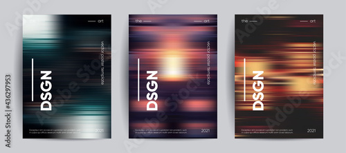 Abstract covers with Motion gradient. Blurred colors vector background.