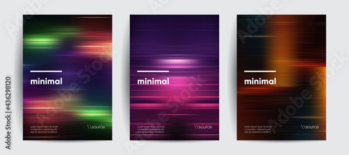 Abstract covers with Motion gradient. Blurred colors vector background.