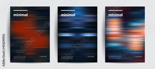 Abstract covers with Motion gradient. Blurred colors vector background.