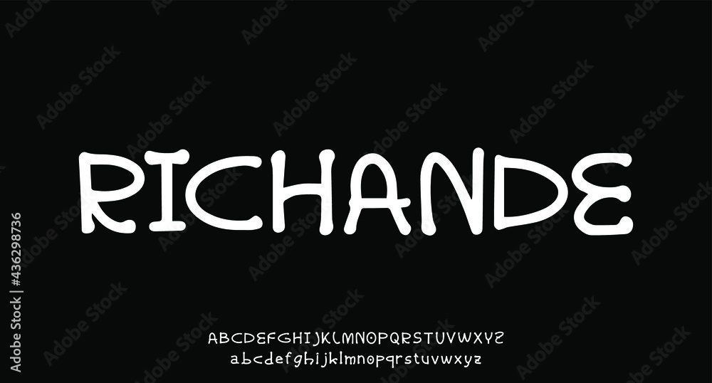 unique hand drawn alphabet vector set unique hand drawn alphabet vector set