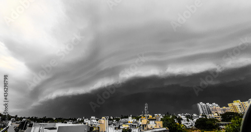 clouds over the city