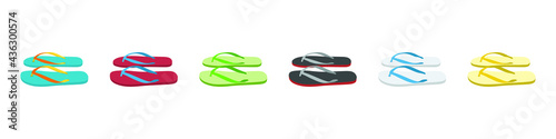 Flip flops isolated on a white background
