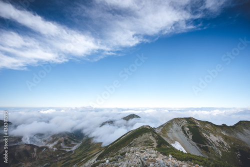 別山山頂からの眺め, 立山連峰, 北アルプストレッキング © tky15_lenz